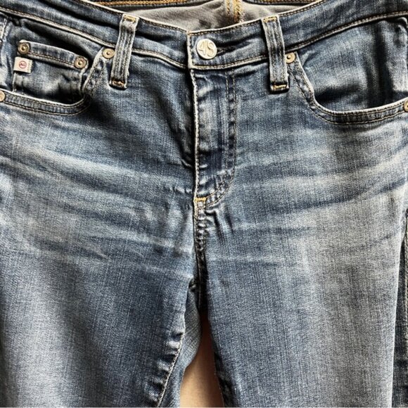 AG-ED Adriano Goldschmied Stilt Cropped Blue Denim Jeans Sz 27 - Picture 6 of 12